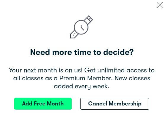cancel your free trial of skillshare premium membership