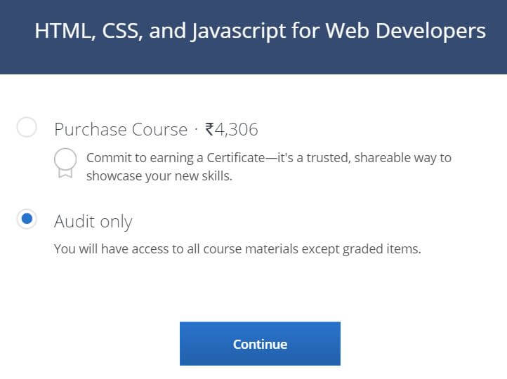 enroll in free coursera course