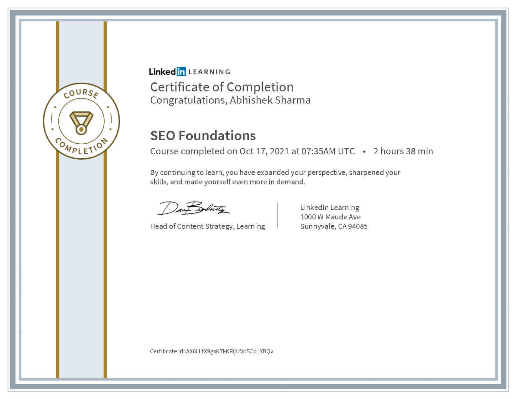 linkedin learning free courses with certificate of completion