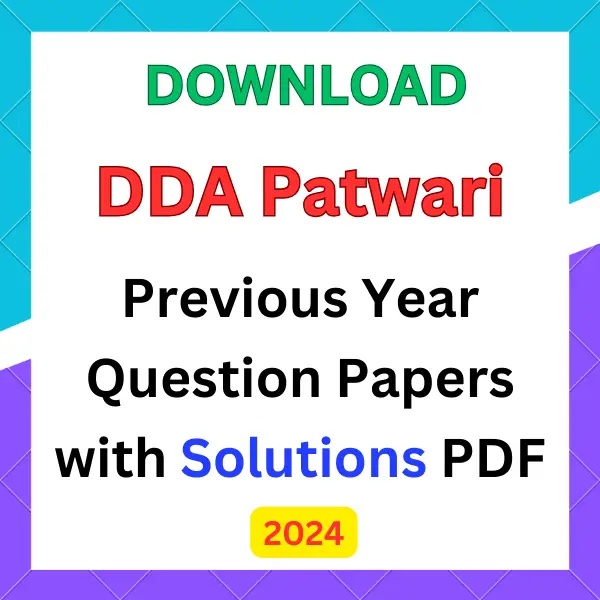 DDA Patwari question papers