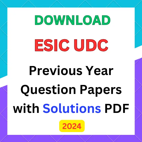 ESIC UDC previous year question papers