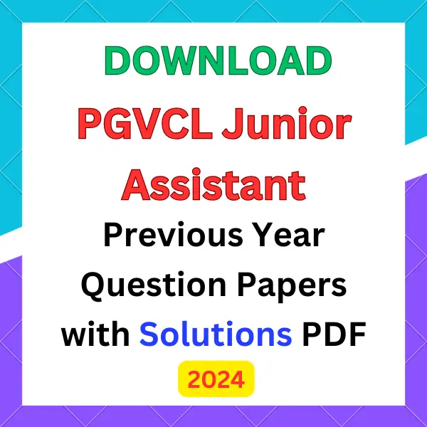 PGVCL Junior Assistant previous year question papers