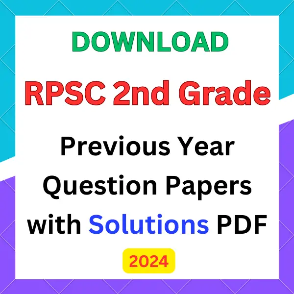 RPSC 2nd Grade previous year question papers