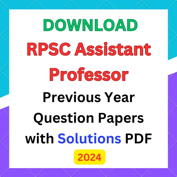 RPSC Assistant Professor question papers