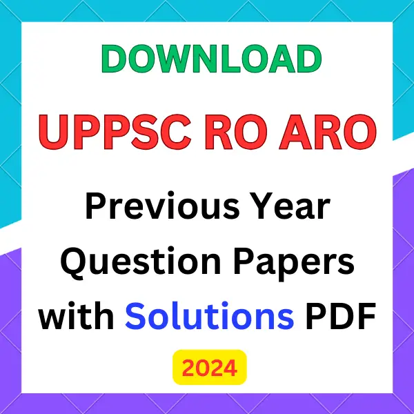 UPPSC RO ARO previous year paper with answer key pdf