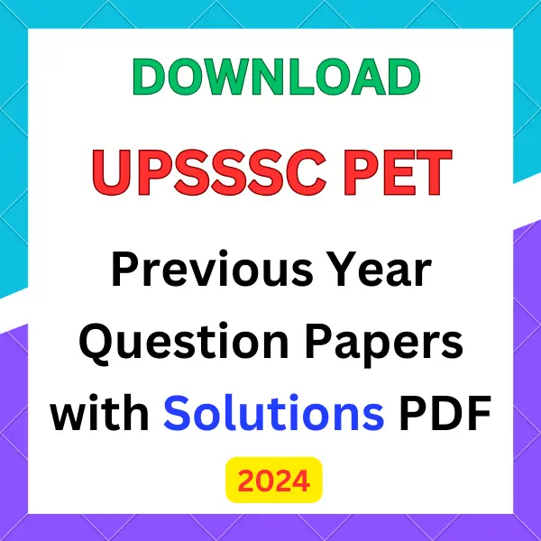 UPSSSC PET Previous Year Question Papers with solution pdf