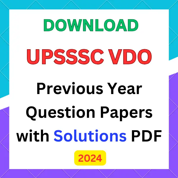 UPSSSC VDO Previous Year Question Papers