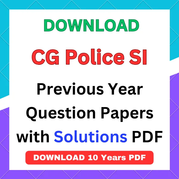 CG SI previous year question papers pdf