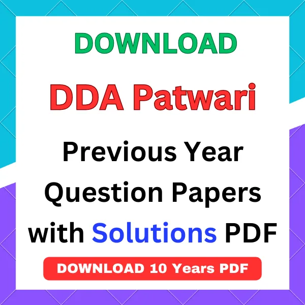 DDA Patwari question papers pdf