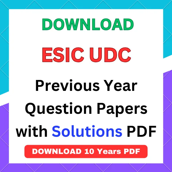 ESIC UDC previous year question papers pdf