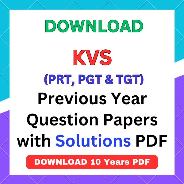 KVS previous year question paper with answer pdf