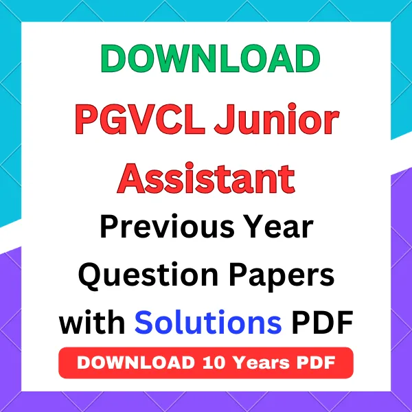 PGVCL Junior Assistant previous year question papers pdf