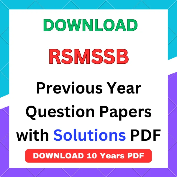 RSMSSB previous year question papers pdf