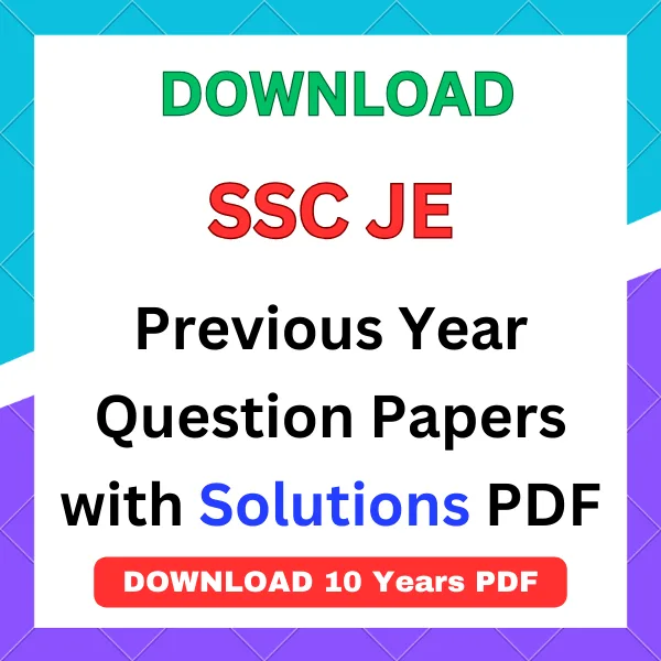 SSC JE Previous Year Question Paper with solution pdf