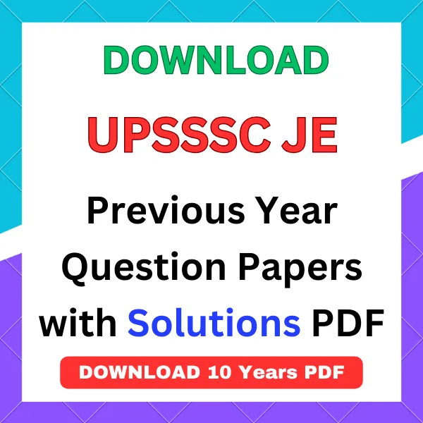 UPSSSC JE previous year paper pdf with solution