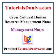 Cross Cultural Human Resource Management Notes PDF