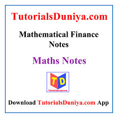 Mathematical Finance Notes PDF