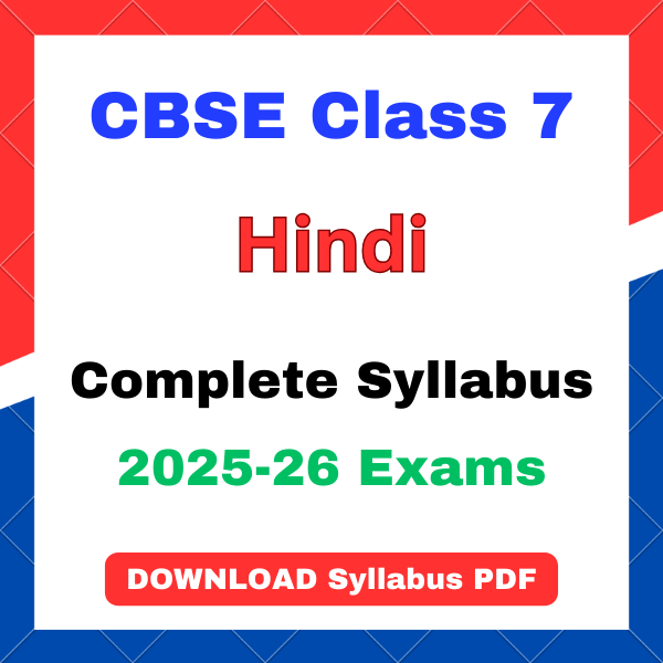 CBSE Class 7 Hindi Syllabus 2026