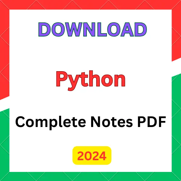 Python Handwritten Notes pdf