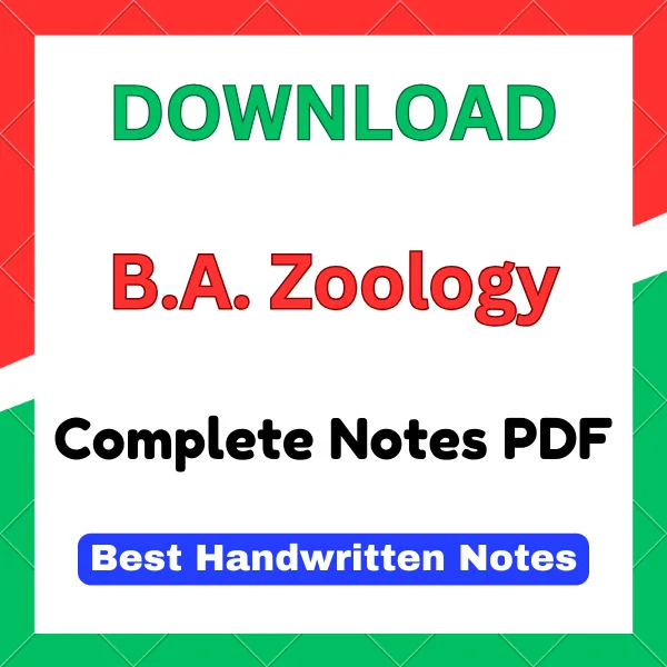 Delhi University DU Zoology Notes PDF vle.du.ac.in 2025 BA Zoology Notes PDF