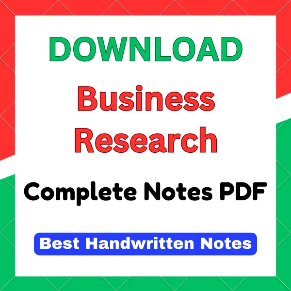 Business Research Handwritten Notes PDF
