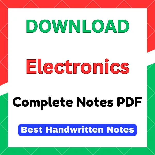 Bsc electronics notes pdf