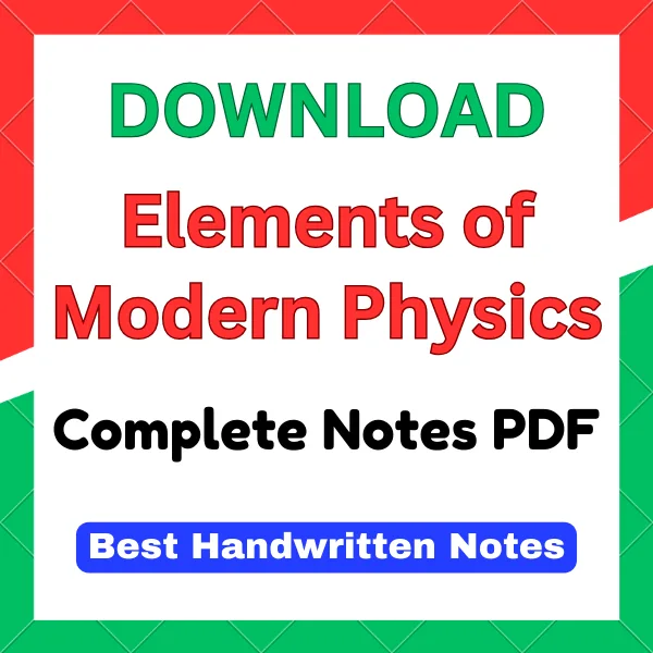 Modern physics notes for bsc pdf
