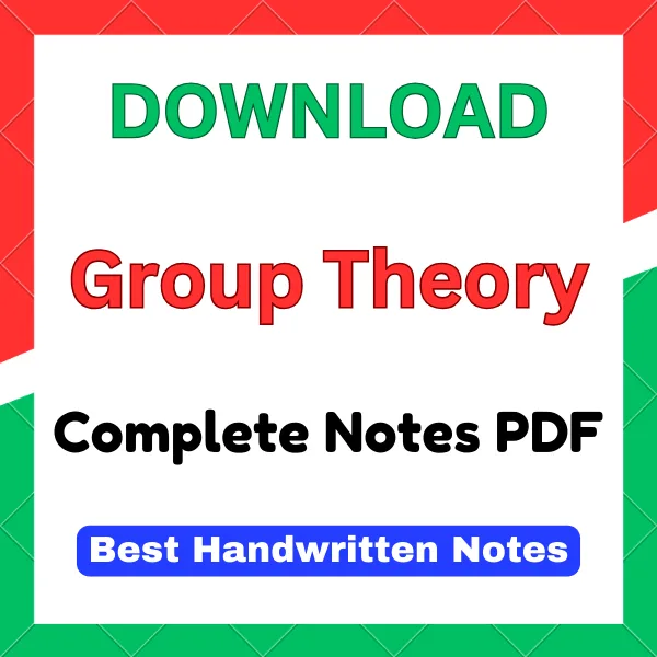 group theory handwritten notes pdf