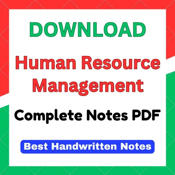 Human Resource Management Handwritten Notes PDF