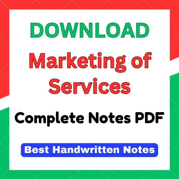 Marketing of Services Notes PDF Marketing of Services Notes PDF