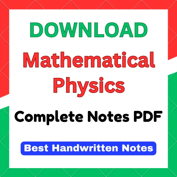 mathematical physics msc 1st sem notes by nptel
