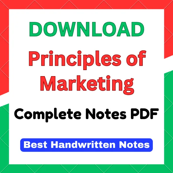 Principles of Marketing Handwritten Notes PDF