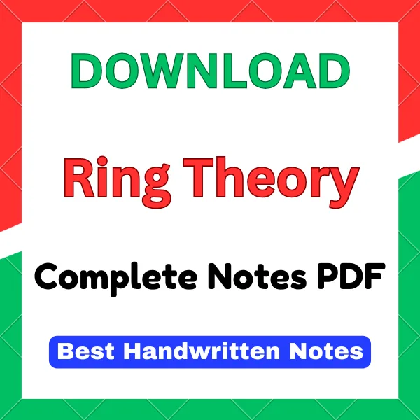 ring theory notes pdf